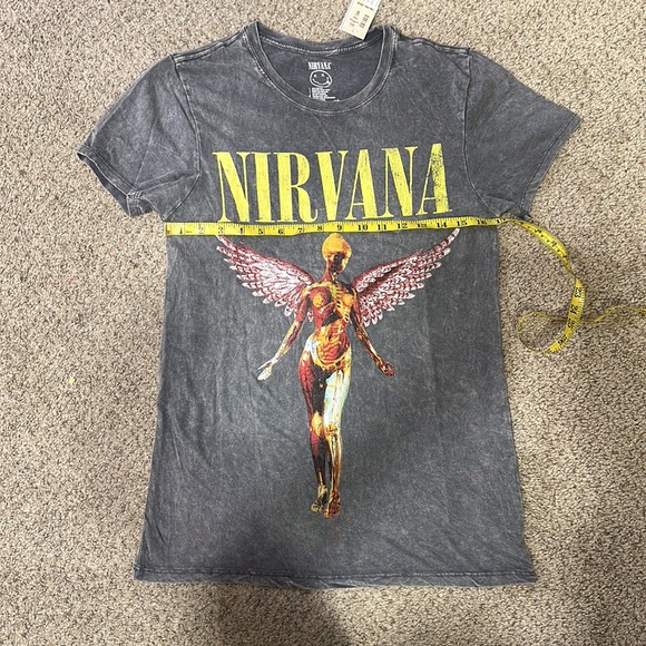 Aeropostale Nirvana In Utero Graphic Tee Shirt size XS Boyfriend fit - Picture 4 of 5